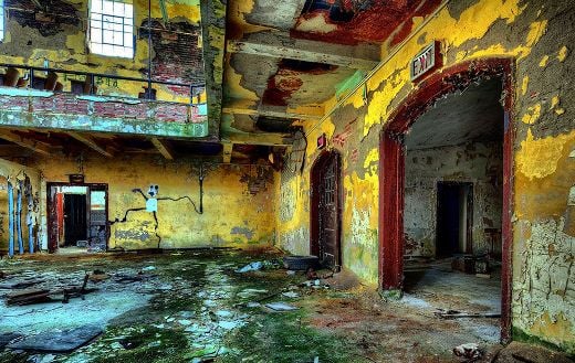 Destroyed deserted factory puzzle