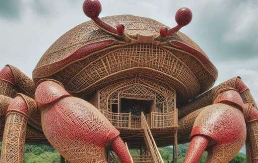 Giant crab wooden house - Online Jigsaw Puzzles