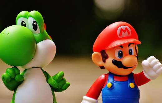 Mario with yoschi