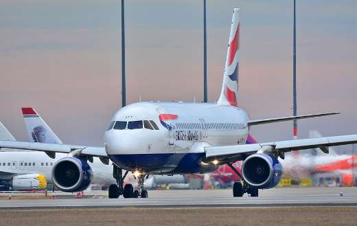 British airbus on land