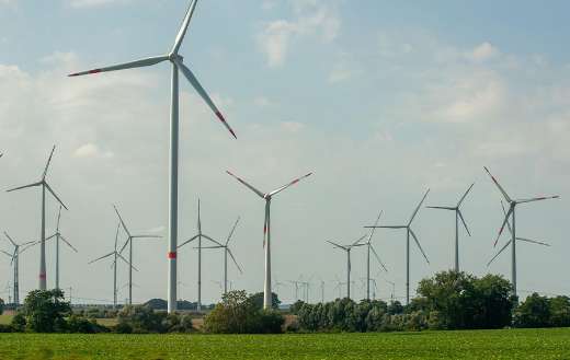 Farm wind turbines