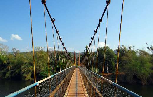 Gangavali river hanging bridge