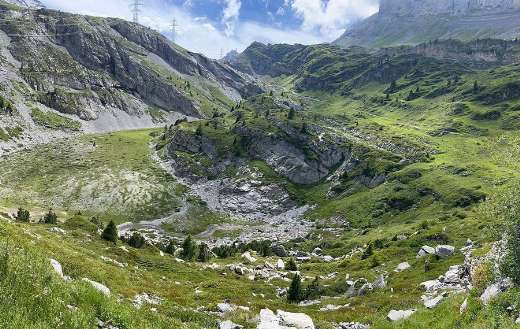 Landscape of green mountanous nature