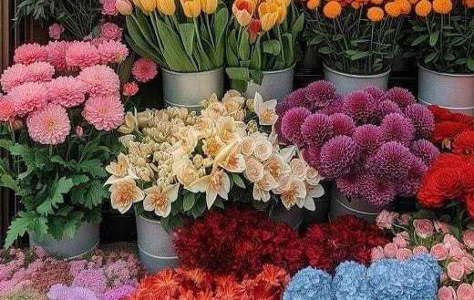 Different kinds of beautiful flowers for sale