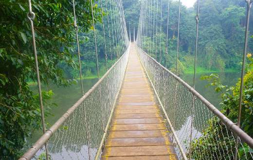 Hanging river bridge