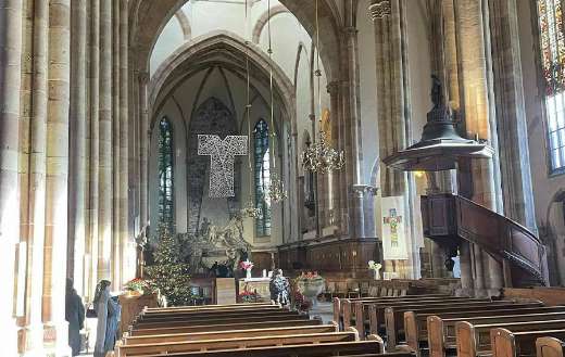 The Strasbourg cathedral with gothic art style