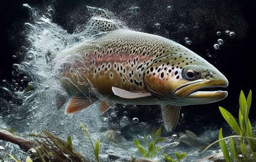 Trout fish salmonidae family