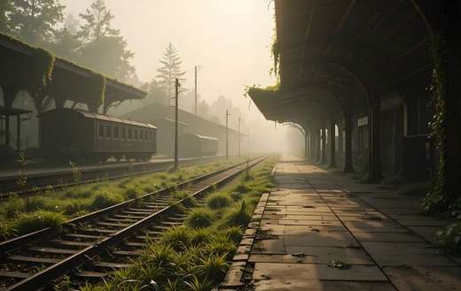 Abandoned old railway line