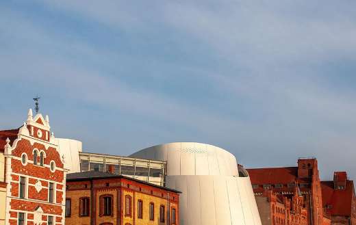 Architectural building of the ozeaneum