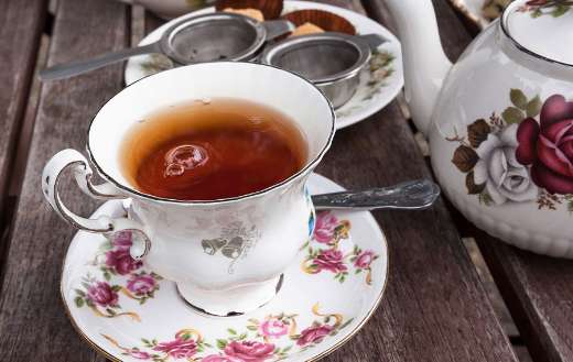 Cozy setting classic afternoon tea