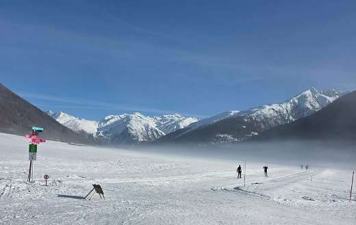 Snowy mountain landscape Austria