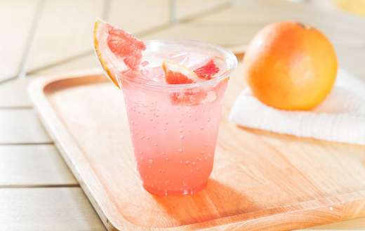 Summer fresh grapefruit soda pink drink