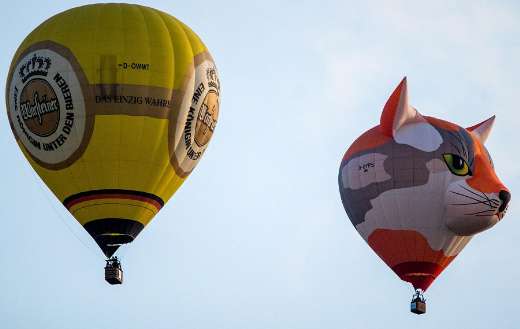During the Warsteiner International balloon festival