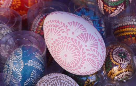 Easter eggs beautiful paint colors