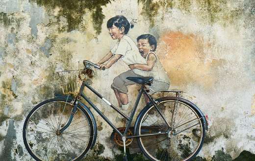 Kids on bicycle