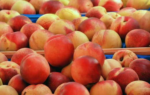 Quantity of fresh peaches