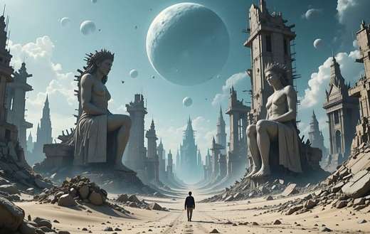 Ultra illustration of ruins