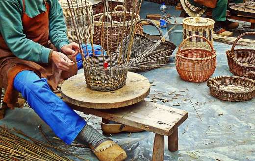 Crafting of basket ancient technique