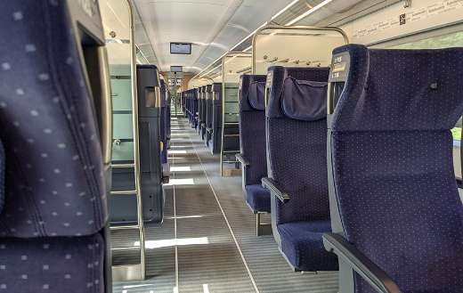 Interior of an ice4 high speed train