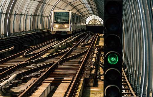 Subray train tram Sofia metro system Bulgaria