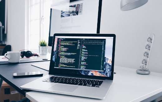 Workspace of a web developer