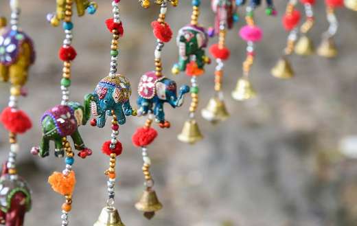 Colorful handmade wind chinme decorative garland
