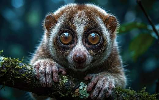 Cute little creature with huge eyes