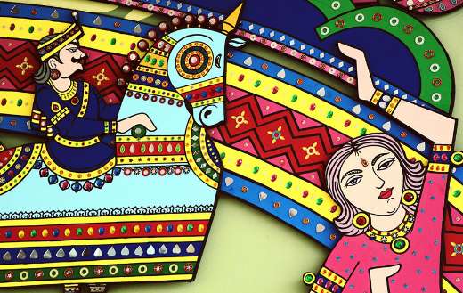 Decorative colorful panel