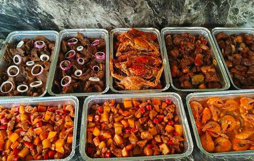 Filipino food catering during festive occasions