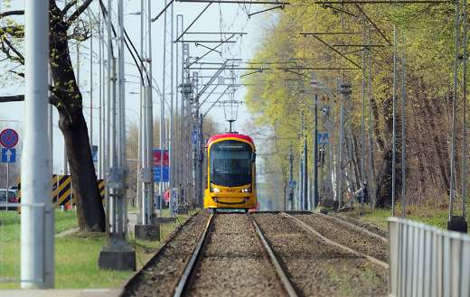 Hyundai rotem tram Warsaw Poland