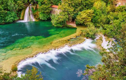 Krka river waterfall
