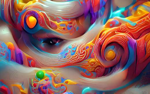 Swirls fantasy art mouse pad