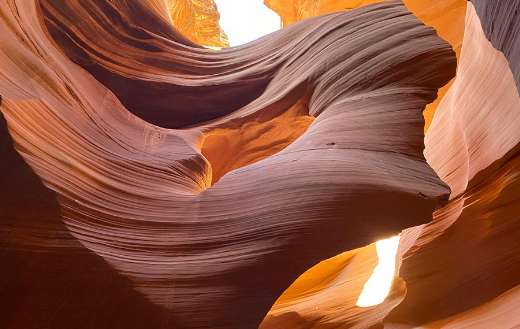 Lady in wind rock formation