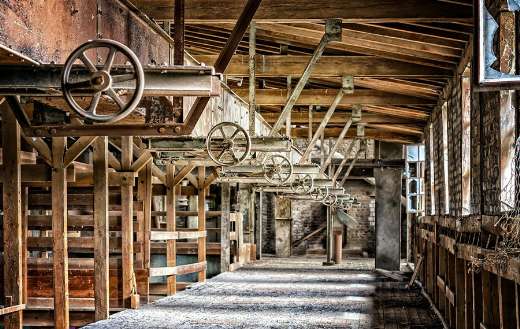 Old wooden factory