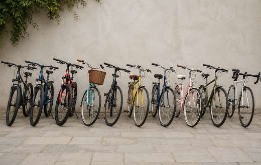Several bicycles model