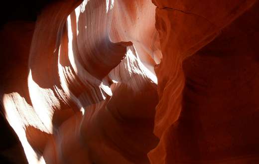 Unique shapes and lighting effect canyon