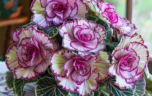 Variety of a tuberous begonia with stiking picotee